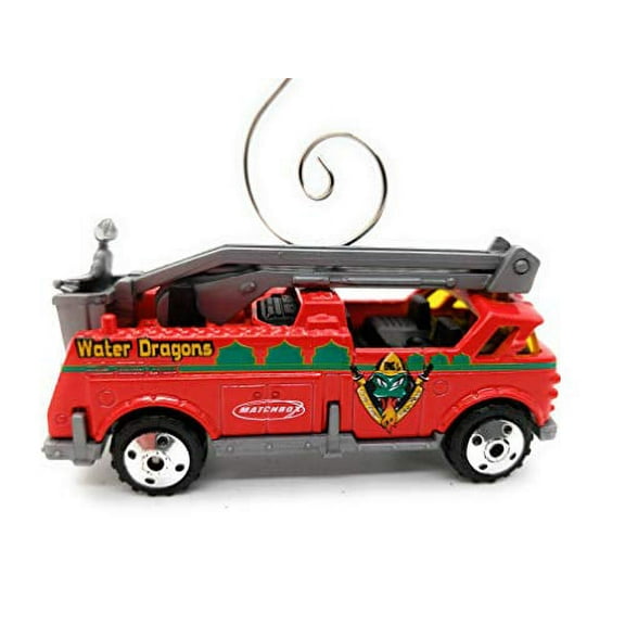 Bucket Fire Truck Car Custom Christmas Ornament 1:64 Diecast Red