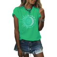 thumbnail image 2 of Sherrylily Summer Sun and Moon Print Graphic T-shirts for Women, 2 of 3
