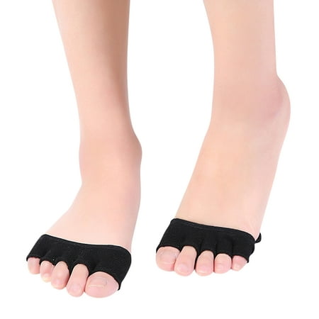 

ZRBYWB Women s Socks Solid Half Palm Open Toe Socks Invisible Socks Sweat Absorbent Socks Sponge Pad