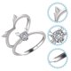 thumbnail image 4 of 1 par de anillos de pareja con astas, anillos de apertura ajustable, regalo de San Valentín, 4 of 7