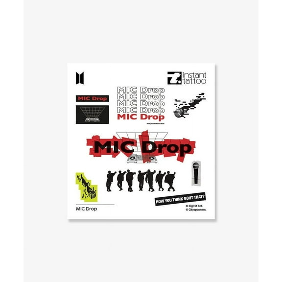 BTS (instant tattoo) MIC Drop Tattoo (Official Merchandise)
