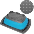 thumbnail image 4 of Collapsible Colander, Blue Silicone Food Strainer, 6-Quart, Dishwasher-Safe by Polerce, 4 of 9
