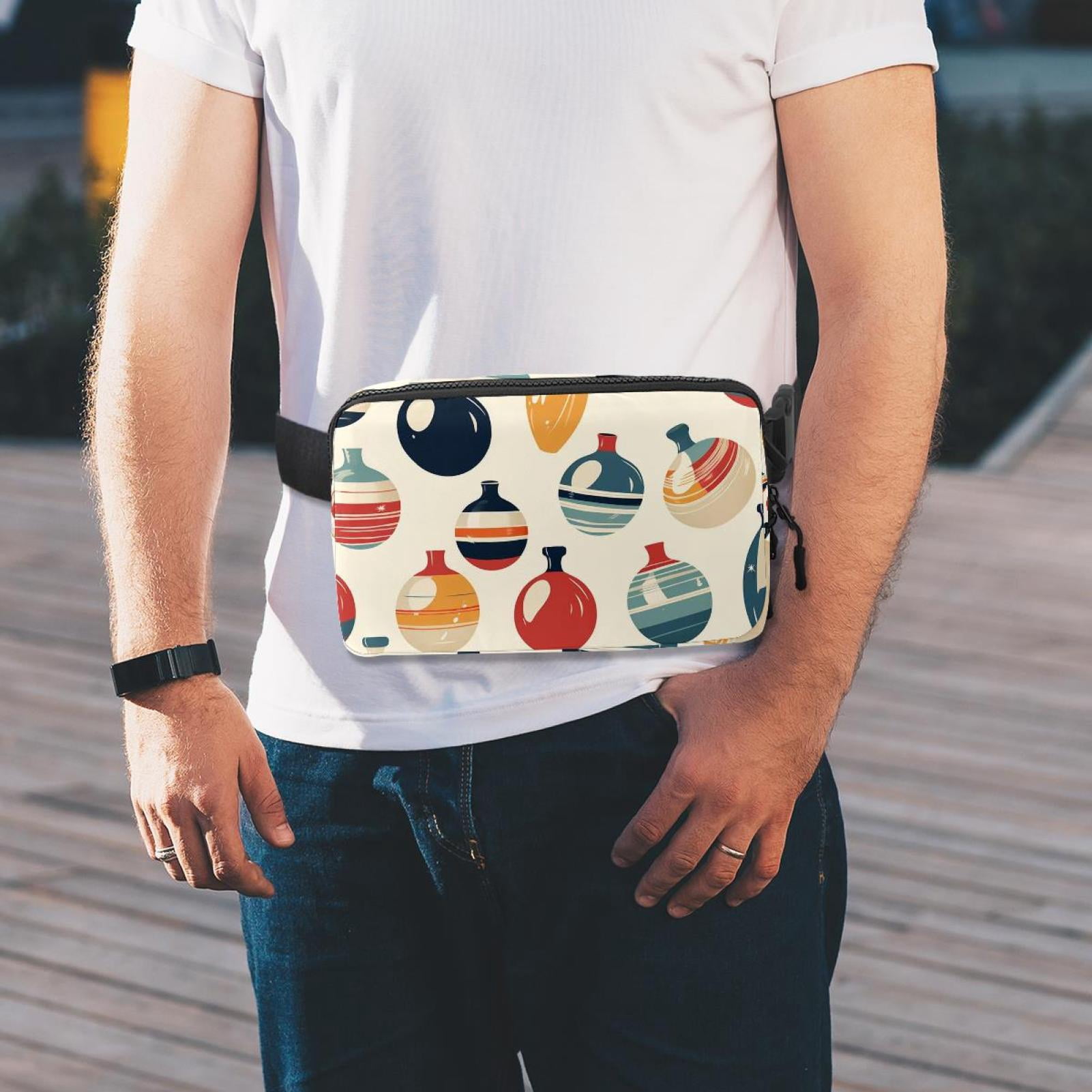Bowling Lightweight Adjustable Running Belt Waist Bag with Extension Strap - Unisex