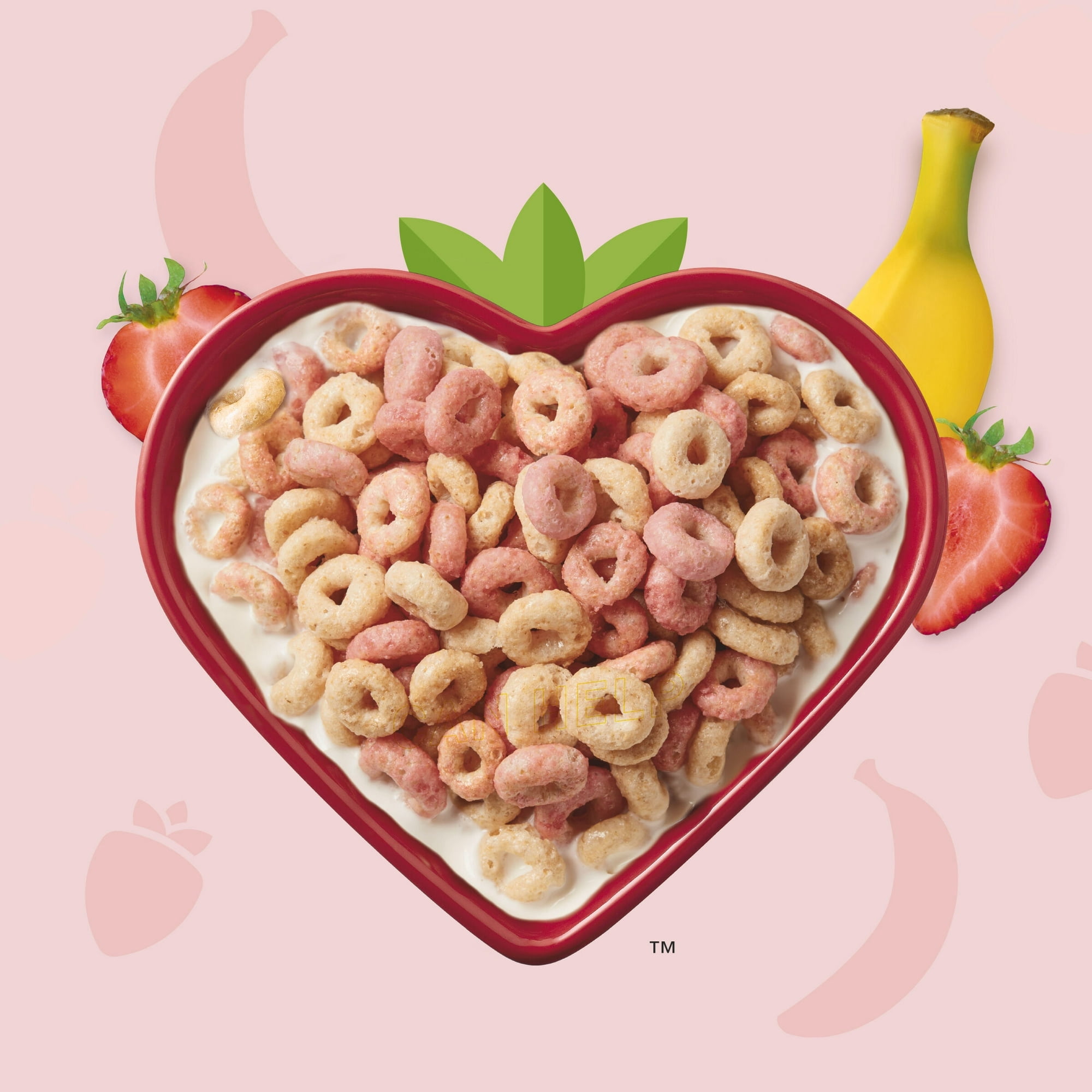 Strawberry Banana Cheerios, Heart Healthy Cereal, Family Size, 19 OZ(Pack 4)