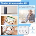 thumbnail image 6 of Papapt 9Pcs Cruise Accessories Kit Includes 4 Pcs Carnival Cruise Luggage Tags with Metal Loop 2 Pcs Cruise Lanyards for Ship Cards 2 Pcs Waterproof Phone Pouch and a Cruise Power Strip (Cute Color), 6 of 14
