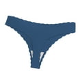 thumbnail image 2 of Seamless Underwear for Women No Show Wave Low Hipster Invisibles Cheeky Underwear Sexy Bikini Panties Dark Blue XL, 2 of 3