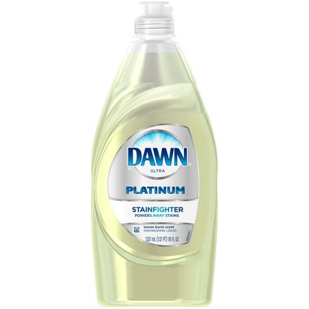 dawn platinum burst lemon stain fighter liquid oz dishwashing scent squeeze bottle fl walmart