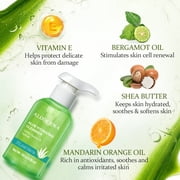 Aloderma Hydrating Facial Cleanser with Organic Aloe Vera - Daily Moisturizing Aloe Face Wash with Shea Butter, Vitamin E - Nourishing Face Cleanser for Normal, Dry Skin, Non-Comedogenic, 150g/5.3oz