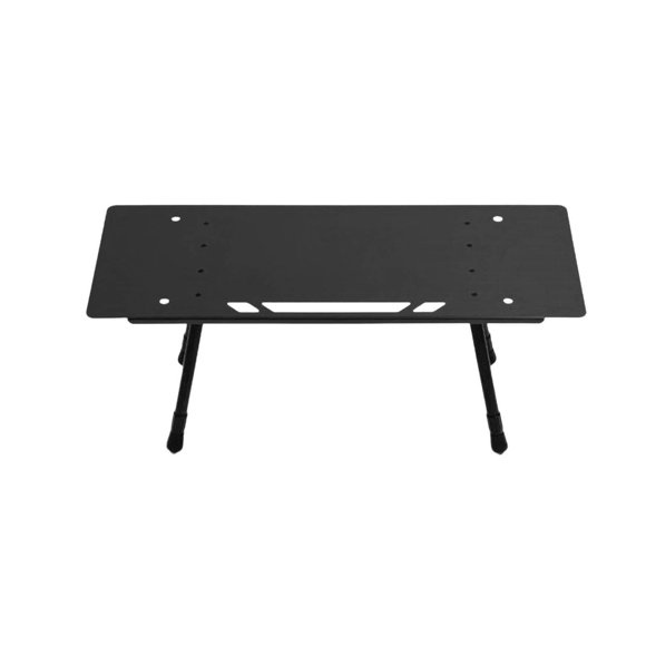 koolsoo Folding Table Aluminum Alloy Sturdy with Adjustable Legs for Picnic BBQ Yard Black