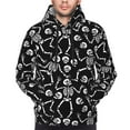thumbnail image 2 of Bingfone Skeletons Dancing Men's Drawstring Hoodie Long Sleeve Pocket Sweatshirts-XX-Large, 2 of 6