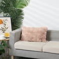 thumbnail image 6 of Unique Bargains Faux Fur Cozy Decorative Throw Pillow Covers Soft Plush Pillowcase 1 Pc Light Pink 12" x 20", 6 of 6