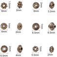 thumbnail image 2 of 295 cuentas espaciadoras de bronce de 6 estilos, espaciadores de cuentas de flores para pulseras, collares, accesorios para hacer joyas., 2 of 7