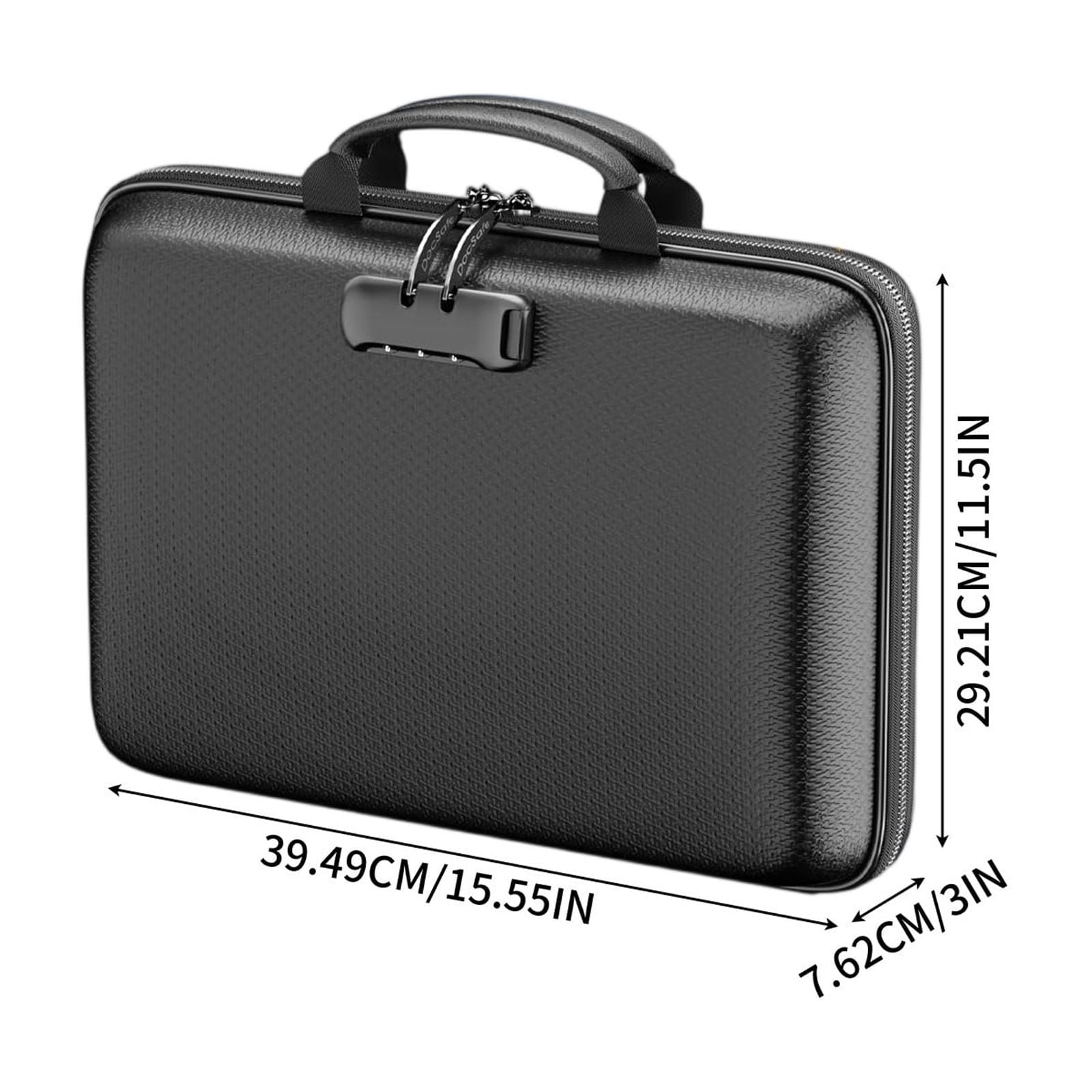 Fireproof Document Box With Hard Shell, 13-Pocket Accordion File Folder, Portable Fireproof & Water-Resistant Storage For Home Office Travel