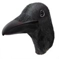 thumbnail image 3 of Máscara realista de látex con forma de cuervo negro, cabeza completa, tamaño adulto, 3 of 5