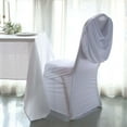 thumbnail image 5 of Efavormart White Chair Covers Spandex Stretch Banquet Wedding Chair Covers W/ Foot Pockets - Easy Use & Machine Washable Ruched Swag Back Slipcovers for Party Outdoor Events, 5 of 11
