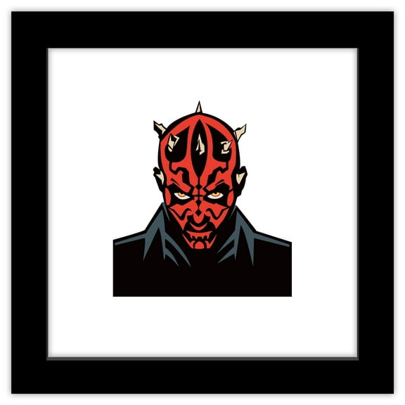 Gallery Pops Star Wars: The Phantom Menace - Darth Maul Portrait Wall Art, Black Framed Version, 12" x 12"