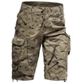 thumbnail image 2 of GrmtClth Men's Camouflage Print Cargo Shorts Multi Pocket Knee Length Short Trousers Athletic Outdoor Casual Loose Fit Shorts Khaki 34short, 2 of 5