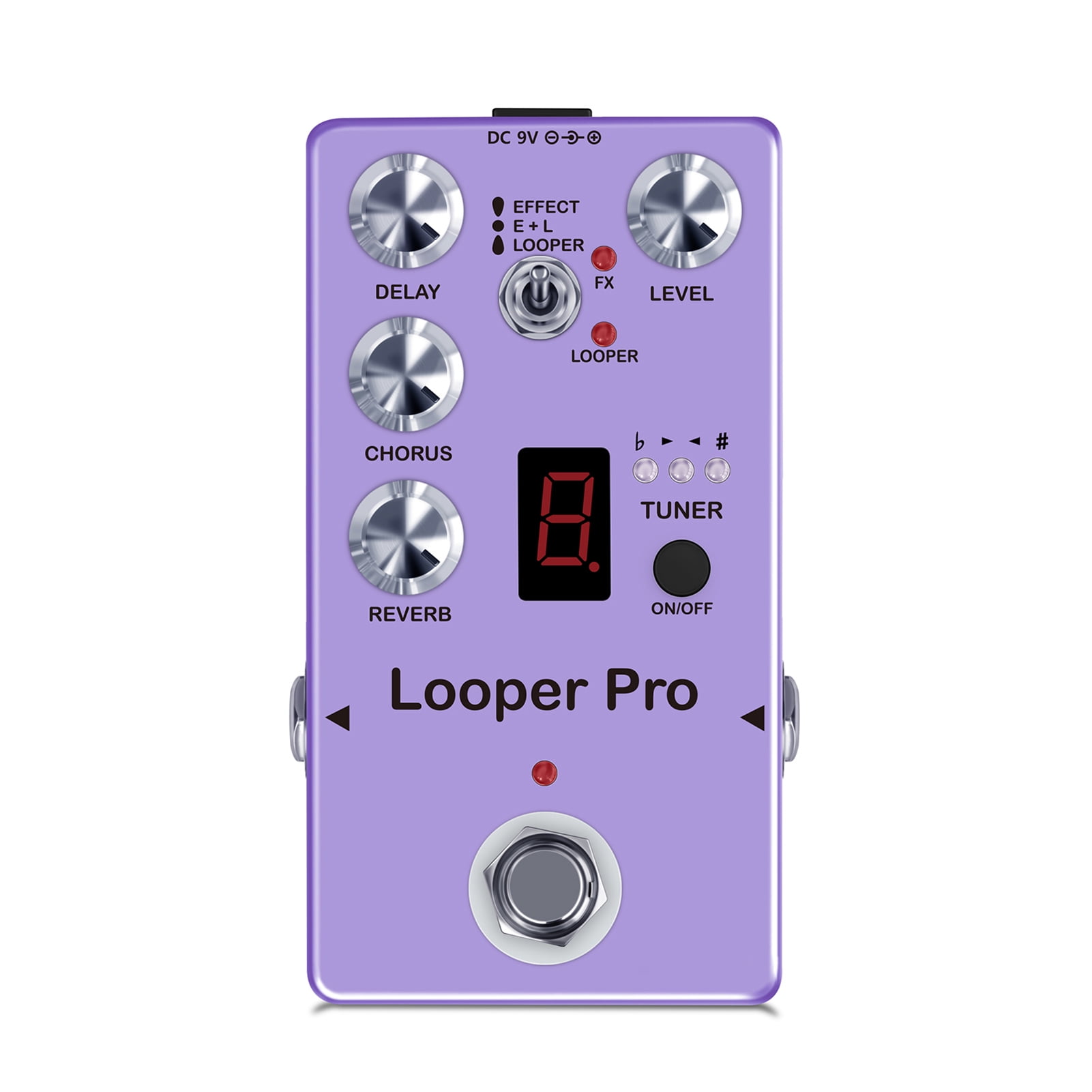 Guitar Effector Guitar RE-05 Loop Guitar Effector Looper Tuner Mini Guitar Looper Effect Pedal Full Metal Shell with Reverb Chorus Delay Effects