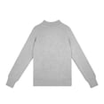 thumbnail image 2 of Gibobby Sueter para mujer invierno punto Suéter de manga larga con media cremallera para mujer, suéter de punto con cuello de solapa a rayas de color(Gris,XG), 2 of 5
