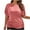 Watermelon Red, variant on Summer Xunlbb Womens Plus Size Shirts Tops Short Sleeved Solid Color Casual Loose Fitting Women's Top Gift for Her, S-3XL