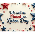 thumbnail image 4 of Patriotic Star Design Labor Day Closure Banner for Business Announcements Holiday Decorations Public Notices, 4 of 6