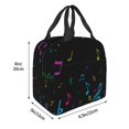 thumbnail image 3 of Easygdp Color Musical Notes Bolsa Térmica Premium - Tela Oxford Impermeable, Gran Capacidad, Bolsillo Frontal, Unisex para Trabajo, Escuela, Actividades al Aire Libre y Picnics, 3 of 8