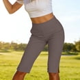 thumbnail image 4 of Annhoo Capris Pants for Women Summer High Waist Split Hem Slim Clothes Fashion Gym Running Quick-Dry Capris, 4 of 9
