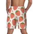 thumbnail image 2 of Lsque Mens Swim Trunks Hand Drawn Strawberry Pattern - Bathing Suit Compression Liner - Beach Swim Shorts Swimwear - (S-3XL) - Stretch Quick Dry -X-Large, 2 of 9