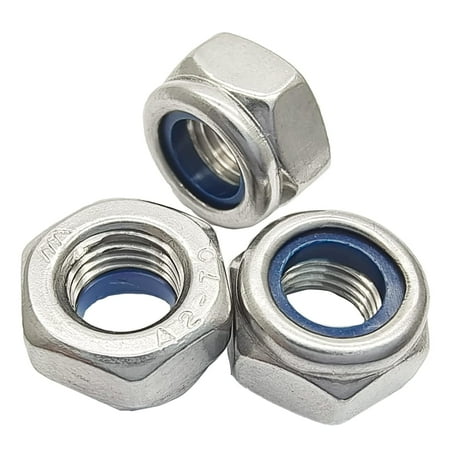 

Metric Fine Thread Nylon Insert Lock Nuts 304 Stainless Steel Lock Nut Non-Slip Lock Nut Nylon Self-Locking Nut.