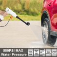 thumbnail image 2 of AQRS Electric Pressure Washer, 180W Portable Auto Cordless Electric Power Washer with 6-in-1 and Adjustable Nozzle 2 Batteries 1 Charger, for Fence, Car, Floor Watering, Vegetables, 2 of 7