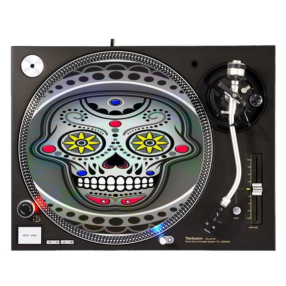 KuzmarK™ 12" DJ Turntable Slipmat - Sugarskull Nitro