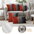 thumbnail image 5 of Outdoor Pillow Covers 20x20 Set of 2, Red Black Ombre Waterproof Patio Throw Pillow Covers for Couch Sofa Chair, Vintage Farmhouse Wooden Decorative Pillowcases for Throw Pillows, 5 of 9