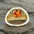 thumbnail image 6 of Men's Orange Citrine Engagement Ring Antique Personalized Diamond Crafted Beautiful Ring Women's Fine Jewelry November Birthstone Presents, 6 of 6