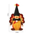 thumbnail image 3 of Holloyiver Turkey Fall Thanksgiving Gnomes Plush Decor, Gnome with Pilgrim Hat Tail Fall Thanksgiving Decorations for Home Autumn Farmhouse Tomte Swedish Scandinavian Elf Dolls Table Ornaments, 3 of 8