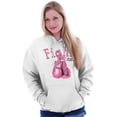 thumbnail image 5 of Fight Boxing Breast Cancer Warrior Hoodie Sweatshirt Women Brisco Brands L, 5 of 6