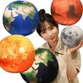 thumbnail image 2 of Lifelike Solar System Planet Earth Sun Mars Plush Toy Mercury Jupiter Saturn Uranus Pillow Room Decor Kids Birthday Gift Mercury 17cm, 2 of 6