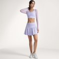 thumbnail image 7 of Women's High Waist Active Skort with Built-In Shorts and Soft Gathered Hem Detail - X Large, Purple, 7 of 7