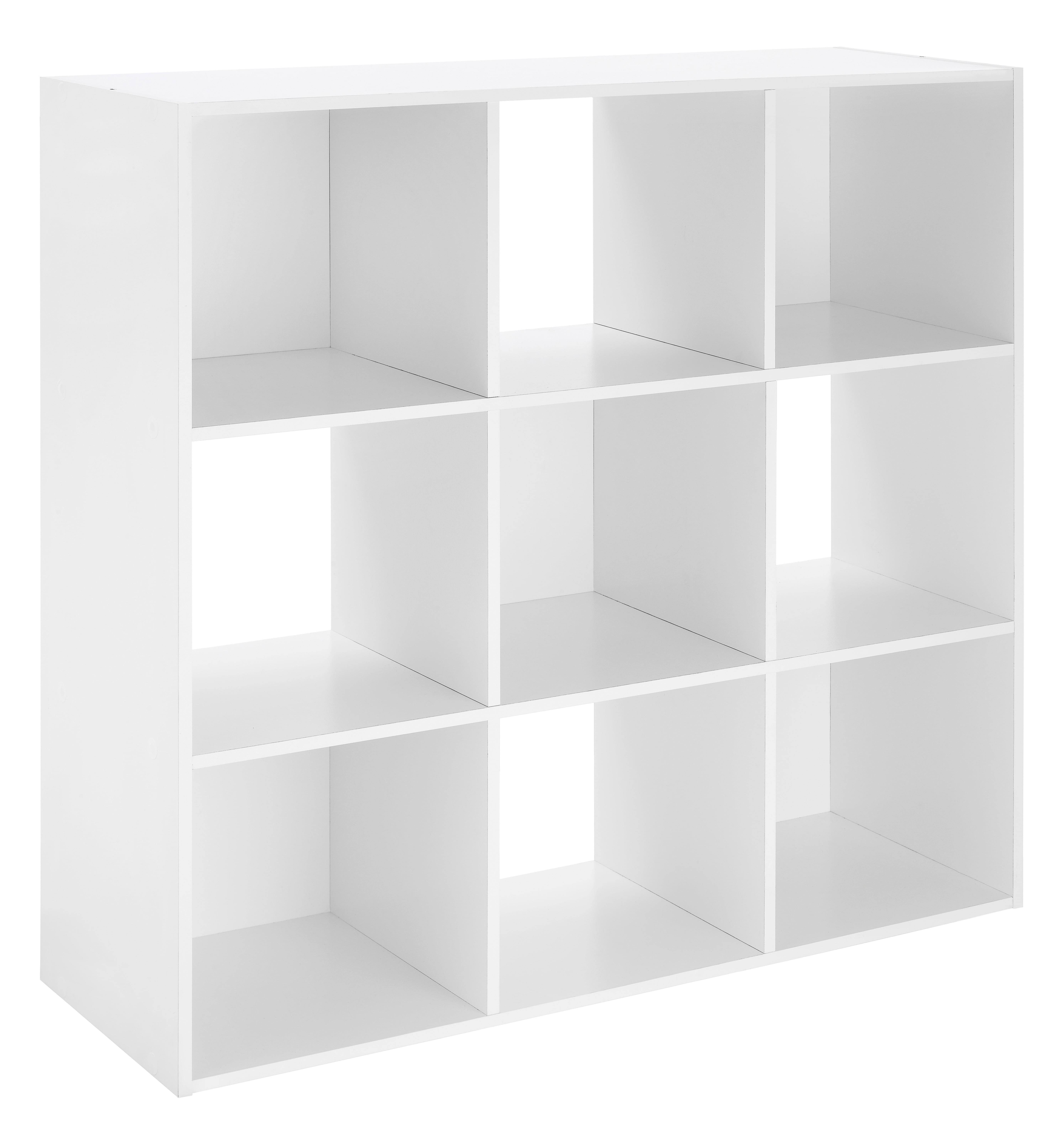 Whitmor Cube Organizer Bookcase - 9 Section - White - Adult Use