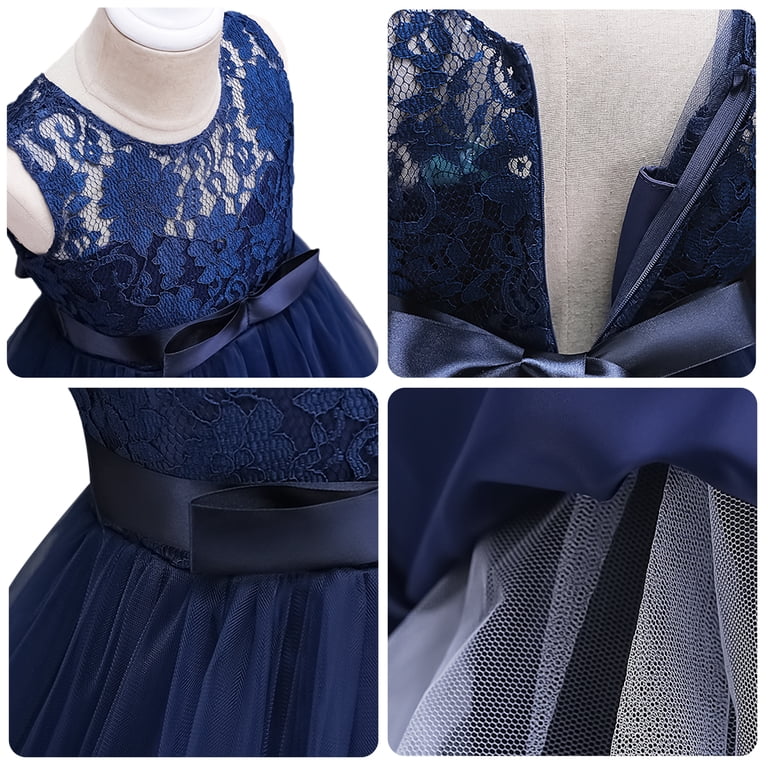 IBTOM CASTLE Little Big Girls Vintage Lace Junior Bridesmaid Dress Floor Length Dance Ball Pageant Maxi Gown for Party Wedding 12-13 Years Navy Blue - Walmart.com IBTOM CASTLE Little Big Girls Vintage Lace Junior Bridesmaid Dress Floor Length Dance Ball Pageant Maxi Gown for Party Wedding 12-13 Years Navy Blue - Walmart.com
