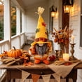 thumbnail image 6 of Rustic Thanksgiving Faceless Gnome Resin Statue, Vintage Autumn Harvest Tabletop Figurine, Decorative Fall Home Decor for Desktop, Mantel & Shelf Display, Lazyguy, 6 of 6