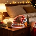 thumbnail image 3 of Byndra Christmas Neon Santa Claus Light, Indoor LED Holiday Light Sign, Christmas Decoration for Room Window Wall Party Decor, 3 of 4