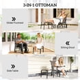 thumbnail image 6 of Outsunny Outdoor Glider Chair with Ottoman, 2-Piece Patio Glider Set with High Back, Wide Seat, Breathable Mesh for Porch, Garden, Backyard, Brown, 6 of 9