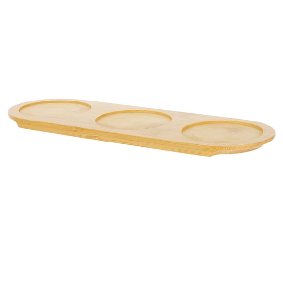 AURARMLET 1Set Bamboo Beer Flight Board Rustic Tasting Tray For Home Parties