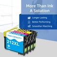 thumbnail image 4 of 212XL Ink Cartridge for Epson Ink 212 XL 212XL T212XL Compatible for Epson Expression Home XP-4105 XP-4100 Workforce WF-2850 WF-2830 Printer (5-Pack, 2 Black 1 Cyan 1 Magenta 1 Yellow), 4 of 7