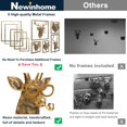 thumbnail image 2 of Decoración de pared con cabezas de animales Newinhome de resina con marco de metal (5 unidades), 2 of 8