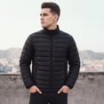 thumbnail image 3 of QPNGRP Mens Puffer Jacket Lightweight Water Resistant Windproof Insulated Winter Puffy Coat Black L, 3 of 10