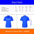 thumbnail image 3 of Gildan Softstyle Women's Pique Short Sleeve Polo Shirt GR648 in Cherry Red, 2XL, 3 of 5
