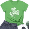 thumbnail image 3 of TSADFHJI Hauts de Noël pour Femmes Manches Longues Col Rond Décontracté T-Shirts avec Imprimé Trèfle de la Saint-Patrick Manches Courtes m Vert Menthe, 3 of 4