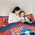 thumbnail image 5 of Homewish Teens Boys Sport Ice Hockey 2pcs Bedding Comforter Set,Ball Game Twin Comforter Sets,Blue Red Breathable Bedding Set,Breathable Home Decor,Reversible, 5 of 8