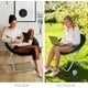 thumbnail image 4 of JJUN Comfy Foldable Chair for Bedroom, Adults Kids Portable Faux Fur Round Chair for Living Room Dorm Room Apartment (2 Pack, Black), 4 of 14